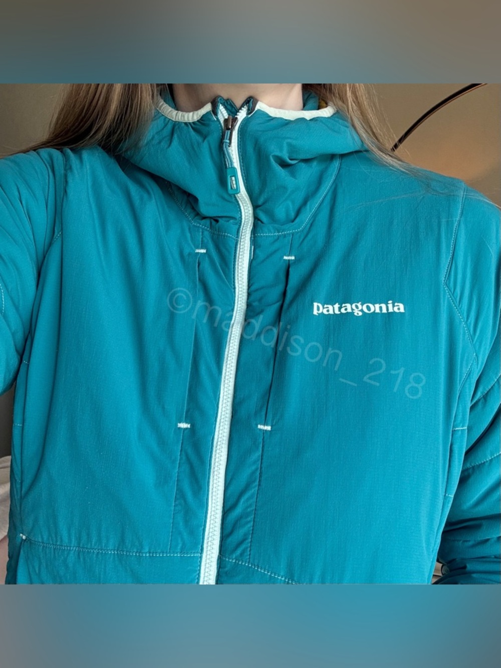 Patagonia Nano Air Hoodie Jacket Large Tobago Blue Insulated Jacket L